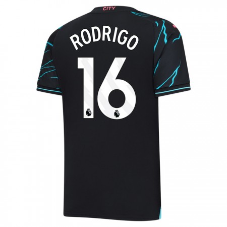 Camisola Manchester City Rodrigo 16 Equipamento 3ª 2023-24 Manga Curta